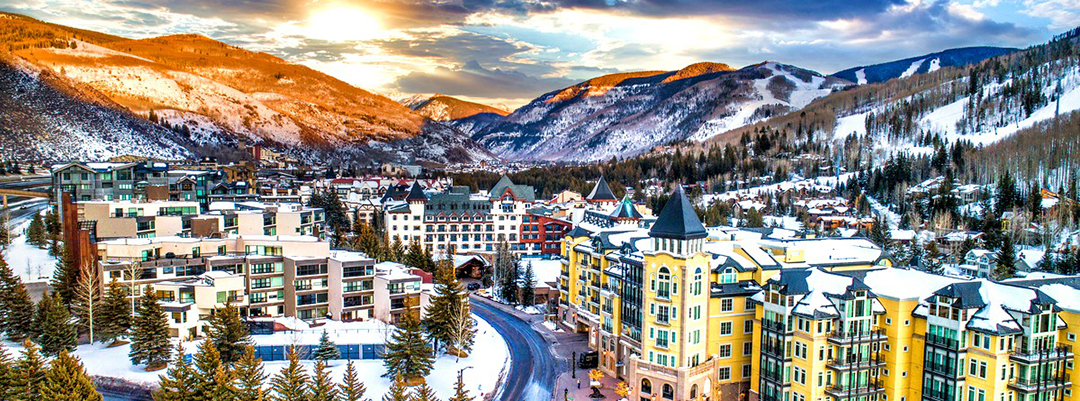 Aerial view of Vail, Colorado