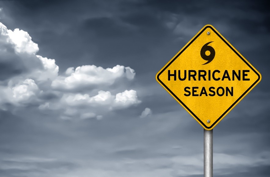 Rain and high winds during hurricane season