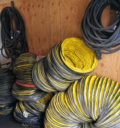 Ducting and cables for Stulz desiccant