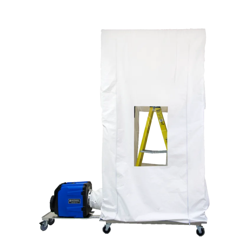 AIRE GUARDIAN AG3000 Mobile Containment Cube with adjustable height poles and large view windows