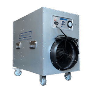 Omni CleanAir OA2000 Pro-C side view showing galvanized steel construction