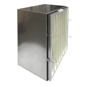 Omni CleanAir HBF2200-001 replaceable bag filter housing with MERV-14 rating for commercial HVAC systems