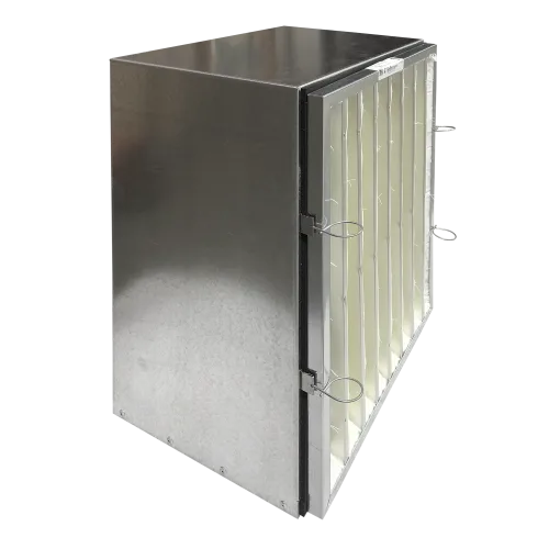 Omni CleanAir HBF2200-001 replaceable bag filter housing with MERV-14 rating for commercial HVAC systems
