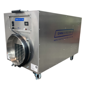 Omni CleanAir OA1000 PLUS-A Negative Air Machine side view showing compact design