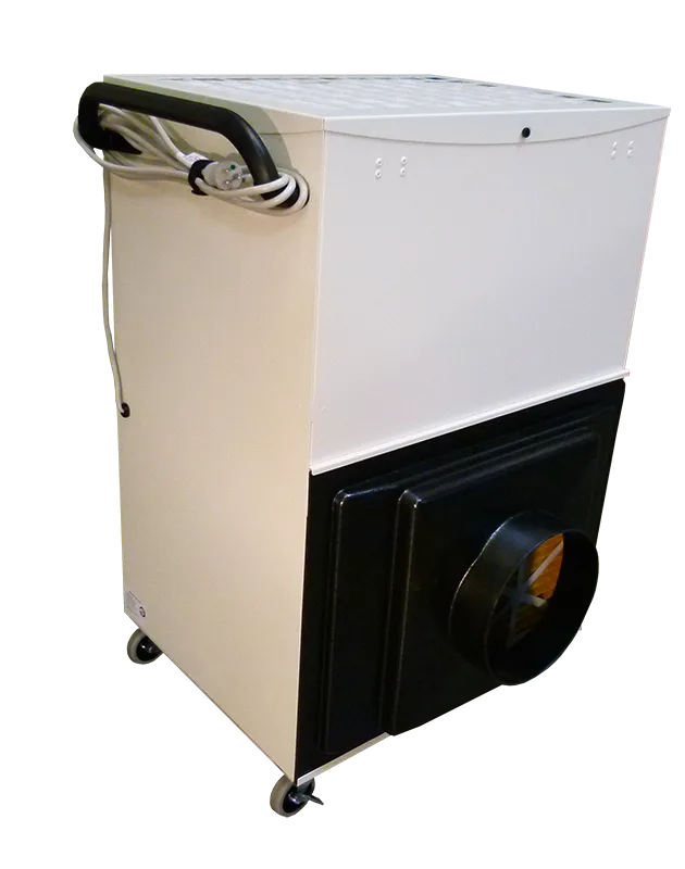 Omni CleanAir OA1600PAC technical specifications and dimensions for 230V portable air cleaner with HEPA filtration