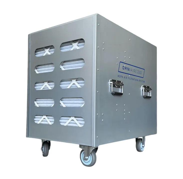 Omni CleanAir OA2000 PLUS-A Negative Air Machine 1800 CFM – View 2 Omni CleanAir OA2000 PLUS-A Negative Air Machine Side View