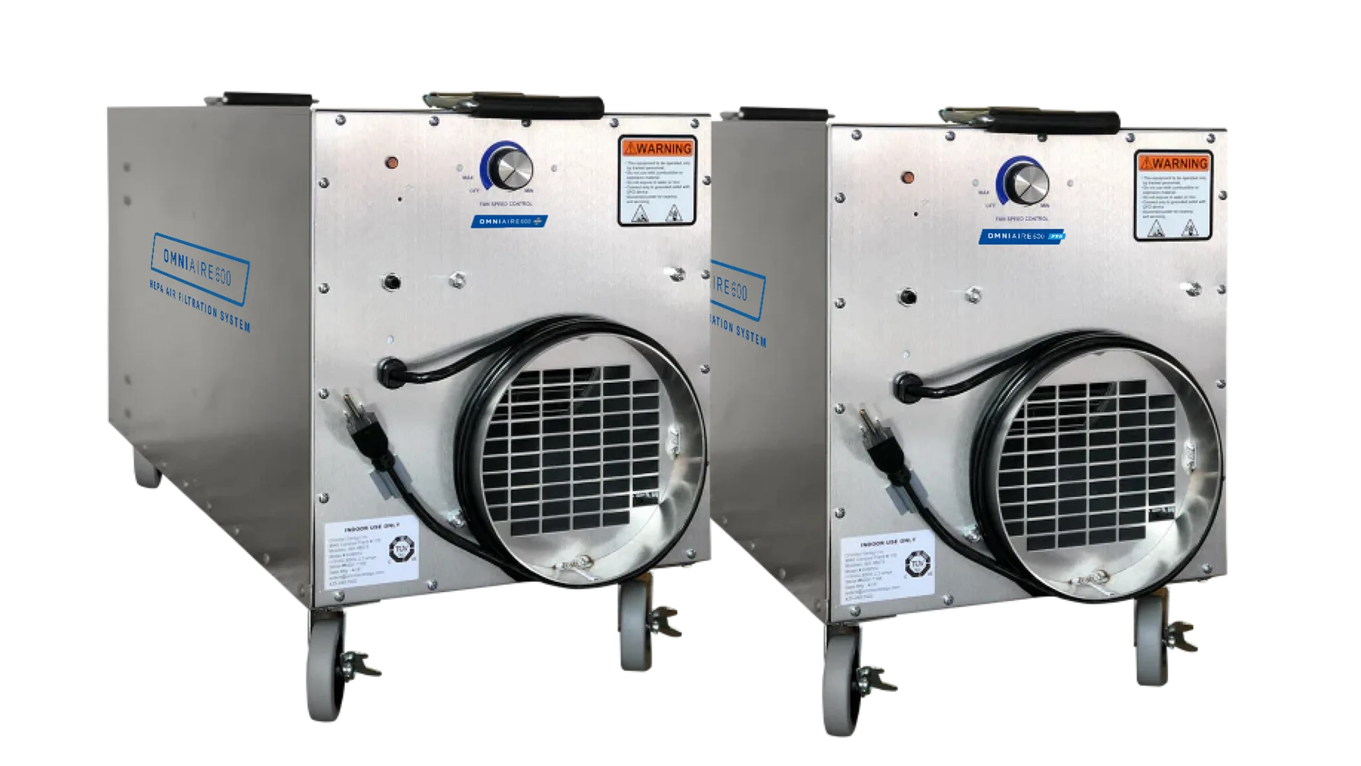 Omni CleanAir OA600 Series Negative Air Machines with HEPA filtration for restoration and remediation