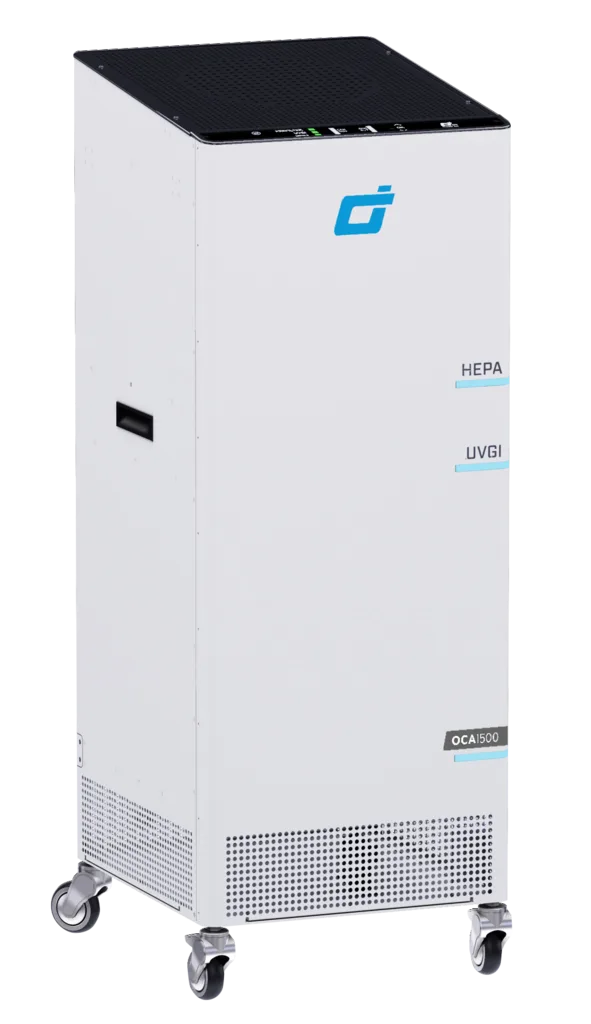 Omni CleanAir OCA1500 Commercial Air Purifier with True HEPA filtration and UV-C germicidal technology for industrial air cleaning