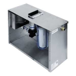 Omni CleanAir OmniFlow portable water filtration system with aluminum housing and rubber grip handle