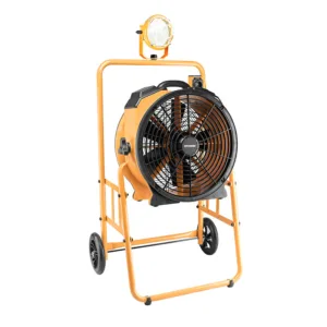 XPOWER FA-420K6 18 inch industrial warehouse cooling fan kit with LED spotlight and mobile trolley - 3600 CFM airflow for dock and trailer ventilation