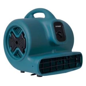 XPOWER P-630 1/2 HP Industrial Air Mover delivering 2980 CFM for water damage restoration and commercial carpet drying applications