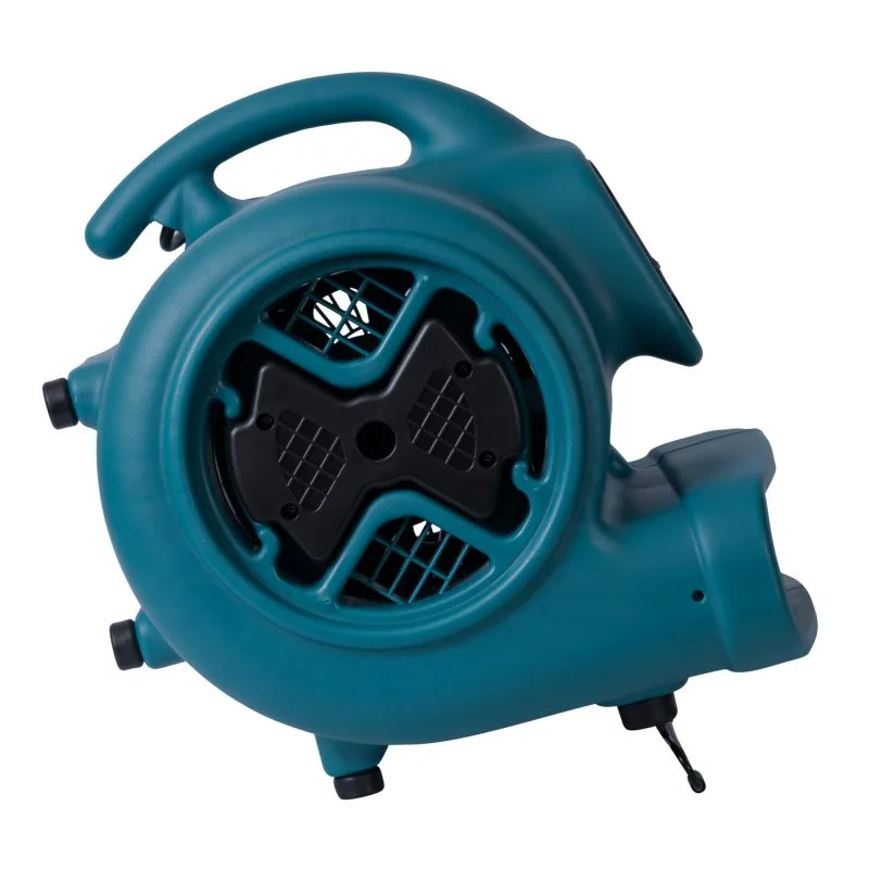 XPOWER P-630 Air Mover showing 20 degree kickstand position for floor and wall drying