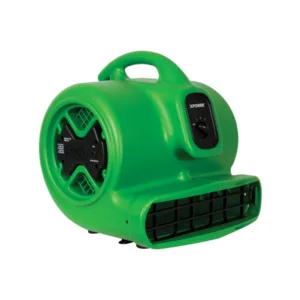 XPOWER X-600A Air Mover green model with daisy-chain power outlets