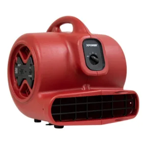 XPOWER X-600A Air Mover red model showing compact stackable design