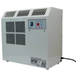 Ebac WM80-D commercial-grade wall-mounted dehumidifier delivering 62 pints per day extraction for humidity control in offices, restaurants, and commercial spaces