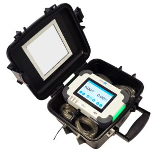 Omni IQ G720 in carrying case with tubing overhead view